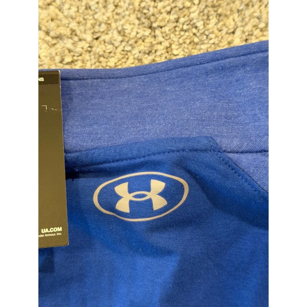 Under Armour Pullover‎ Mens Small Blue 1/4 Zip Loose Fit Long Sleeve Athletic